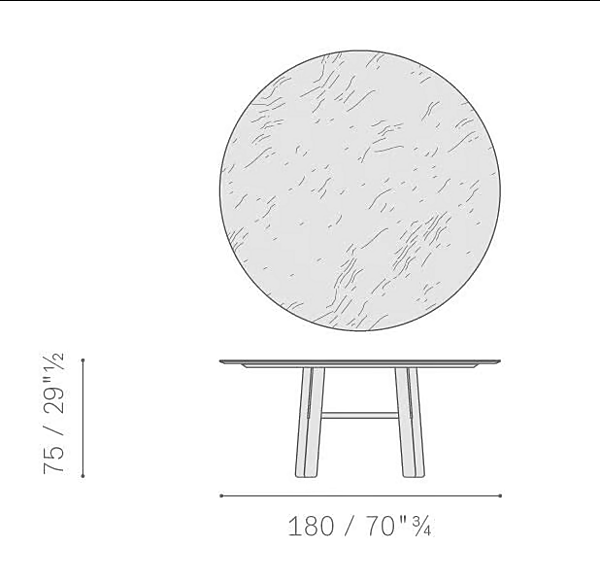 Tavolo da pranzo in marmo Duo POLTRONA FRAU fabbrica POLTRONA FRAU dall'Italia. Foto №8