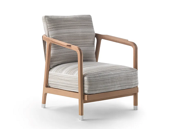 Poltrona da giardino in tessuto e iroko Crono FLEXFORM 220A1 fabbrica FLEXFORM dall'Italia. Foto №1
