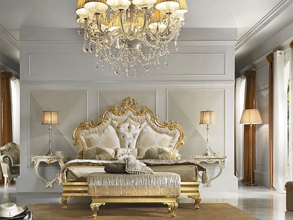 Letto matrimoniale in legno con testata imbottita CASA +39 DIAMANTE 2101 fabbrica CASA +39 dall'Italia. Foto №2