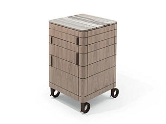 Carrello da cucina in noce con cassetti GIORGETTI ALFRED 80800