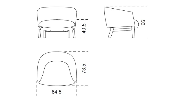 Poltrona con braccioli in tessuto Gallotti&Radice collezione Livre fabbrica Gallotti & Radice dall'Italia. Foto №9