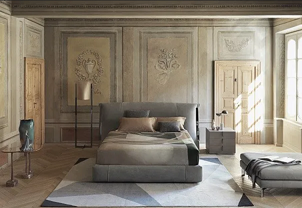 Letto matrimoniale imbottito Amal Flou fabbrica Flou dall'Italia. Foto №5
