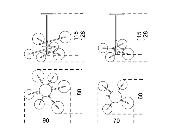 Lampada a sospensione in cristallo dimmerabile LED Bolle Gallotti&Radice fabbrica Gallotti & Radice dall'Italia. Foto №6