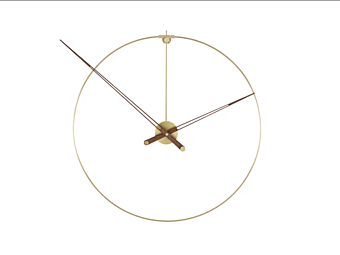 Orologio da parete in ottone LIGNE ROSET collezione PIK 11230480-11230481 fabbrica LIGNE ROSET dall'Italia