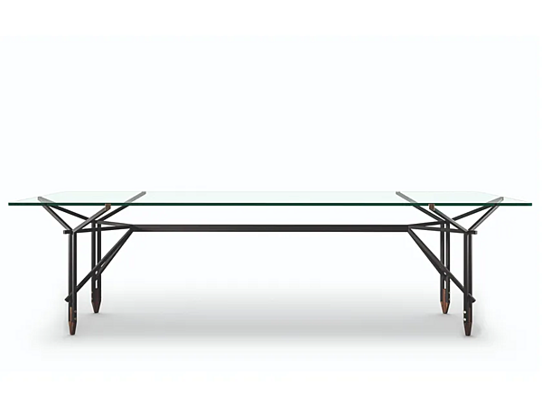 Tavolo in vetro e acciaio 815 Olimpino CASSINA fabbrica CASSINA dall'Italia. Foto №1