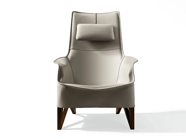 Poltrona in pelle conciata con poggiatesta Mobius GIORGETTI fabbrica GIORGETTI dall'Italia. Foto №1