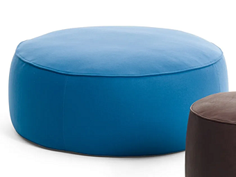Pouf rotondo in tessuto Black Tie Rondo RON110