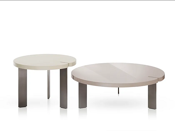 Tavolino da caffè rotondo in legno Butter Saba fabbrica SABA dall'Italia. Foto №1