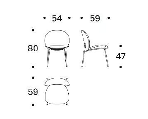 Poltrona imbottita in tessuto Ola Saba fabbrica SABA dall'Italia. Foto №4
