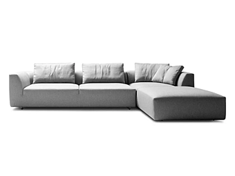 Divano modulare in tessuto con chaise longue Be Look i 4 Mariani