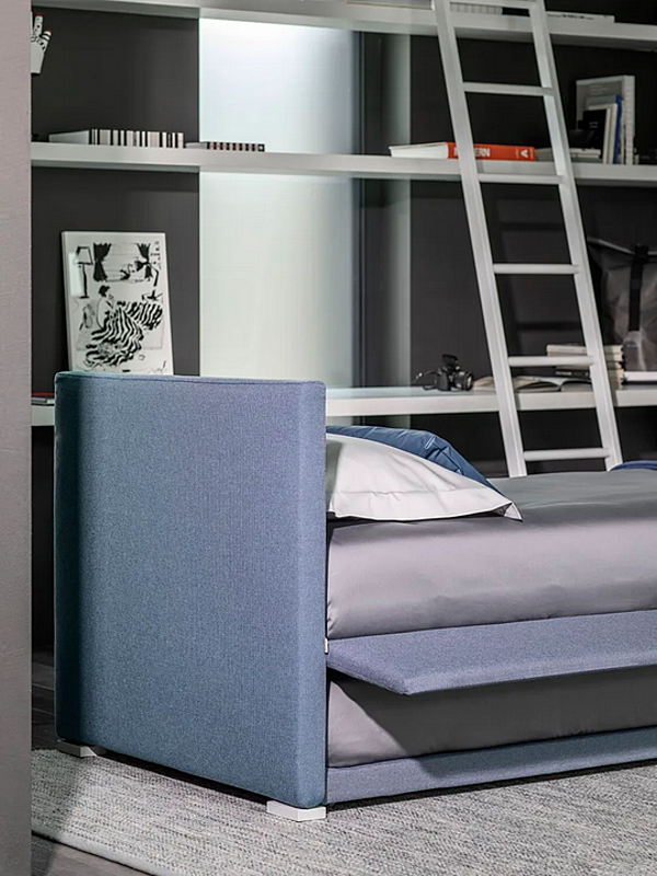 Letto singolo convertibile in tessuto Flou collezione Biss fabbrica Flou dall'Italia. Foto №7