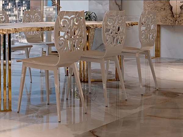 Sedia Infinity con schienale imbottito Bizzotto Italia Collezione Symphony fabbrica Bizzotto Italia dall'Italia. Foto №1
