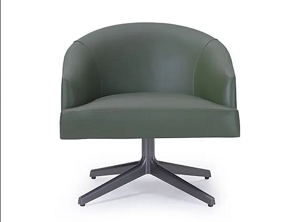 Poltrona girevole in pelle con base a 4 razze e braccioli Moore Relax I 4 Mariani fabbrica i 4 Mariani dall'Italia. Foto №2