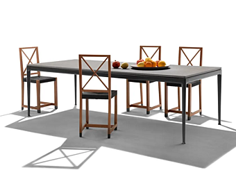 Tavolo rettangolare in pietra per esterni FLEXFORM collezione Pico fabbrica FLEXFORM dall'Italia