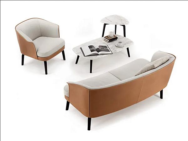 Divano a due posti con schienale imbottito Poltrona Frau Nivola fabbrica POLTRONA FRAU dall'Italia. Foto №3