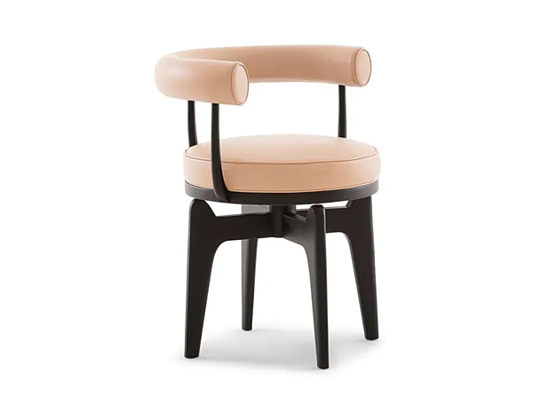 Poltrona girevole in pelle con braccioli CASSINA Indochine fabbrica CASSINA dall'Italia. Foto №4