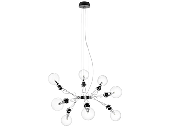Lampada a sospensione in vetro e alluminio dimmerabile LED Matrix Otto Lumina 385