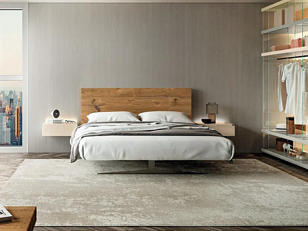 Letto matrimoniale in legno con pannello imbottito LAGO Wildwood 1721 1721 fabbrica LAGO dall'Italia. Foto №1