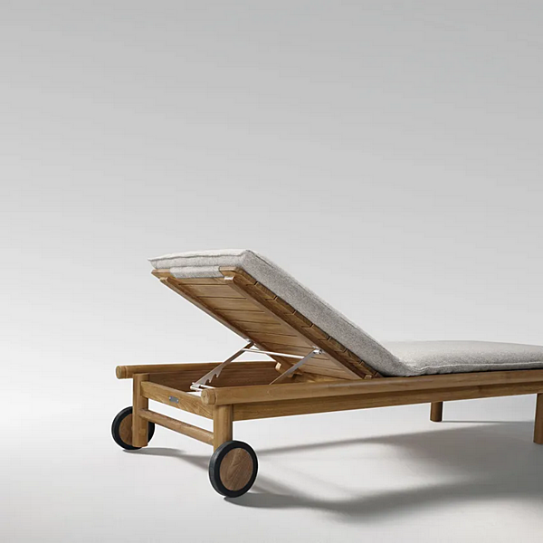 Lettino prendisole reclinabile in teak con ruote Apache Atmosphera fabbrica ATMOSPHERA dall'Italia. Foto №4