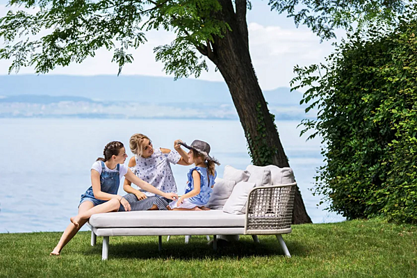 Letto da giardino in tessuto con schienale imbottito VARASCHIN collezione Emma Daybed 23634, 23635 fabbrica VARASCHIN dall'Italia. Foto №3
