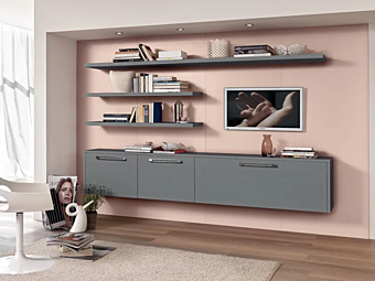 Parete attrezzata in legno LUBE CUCINE Gallery Storage Wall 13 fabbrica LUBE CUCINE dall'Italia