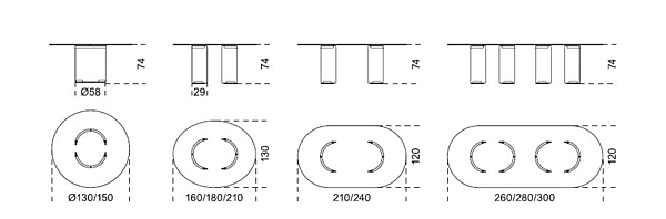Tavolo ovale in cristallo Adam Gallotti&Radice fabbrica Gallotti & Radice dall'Italia. Foto №2