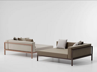 Letto da giardino con schienale imbottito in tessuto KETTAL LANDSCAPE #948600 fabbrica KETTAL dall'Italia