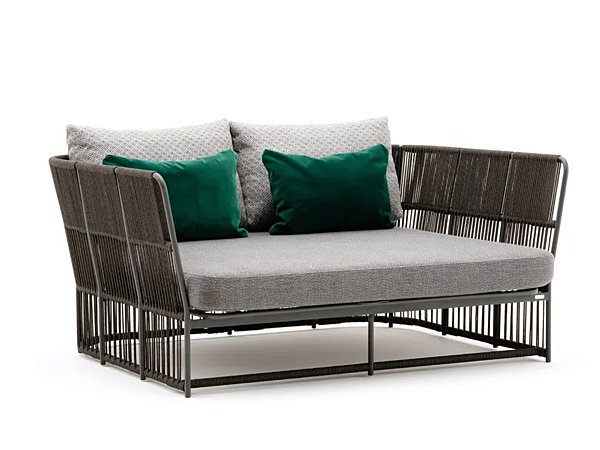 Letto da giardino in alluminio verniciato a polvere con schienale morbido VARASCHIN Tibidabo Compact 1440, 1440A fabbrica VARASCHIN dall'Italia. Foto №1