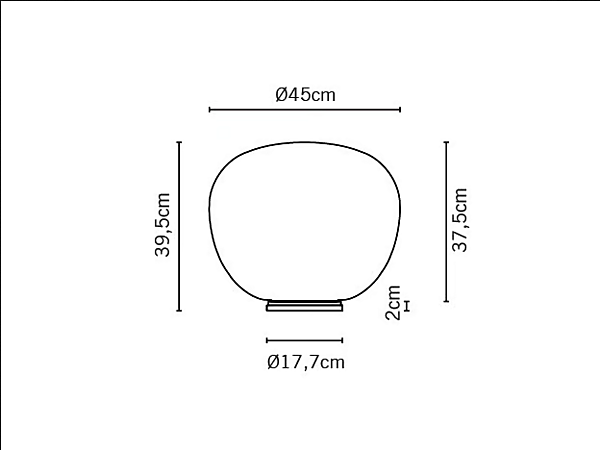 Lampada da tavolo in vetro Lumi Mochi Fabbian fabbrica Fabbian dall'Italia. Foto №9