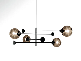 Lampadario LED in legno Kendama GIORGETTI