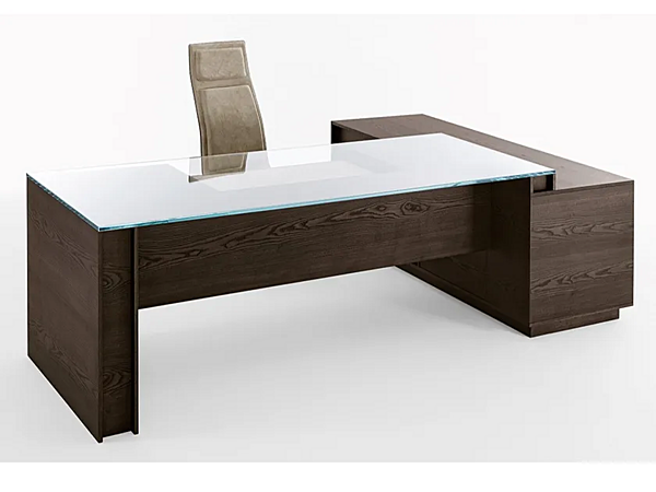 Scrivania esecutiva in frassino con cassetti Milano Gallotti&Radice fabbrica Gallotti & Radice dall'Italia. Foto №5