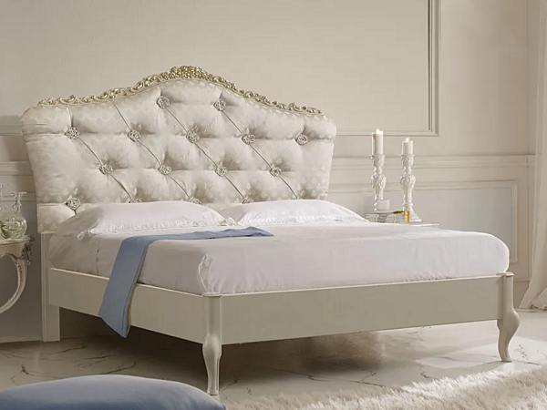 Letto matrimoniale in tessuto con testiera trapuntata CASA +39 BELLINI 424 fabbrica CASA +39 dall'Italia. Foto №1