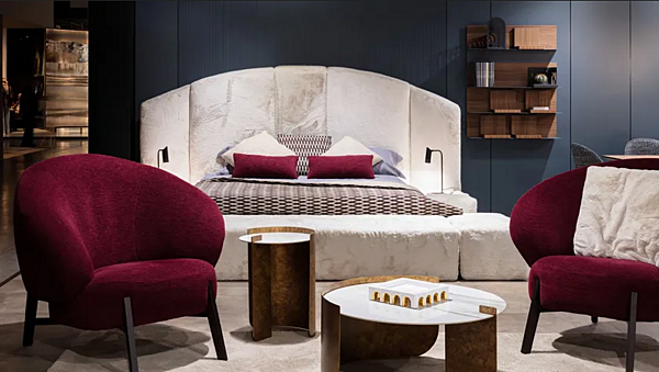 Letto matrimoniale con testata imbottita in tessuto CASA +39 CONCEPT 01 ECO001 fabbrica ENCORE (by CASA +39) dall'Italia. Foto №9