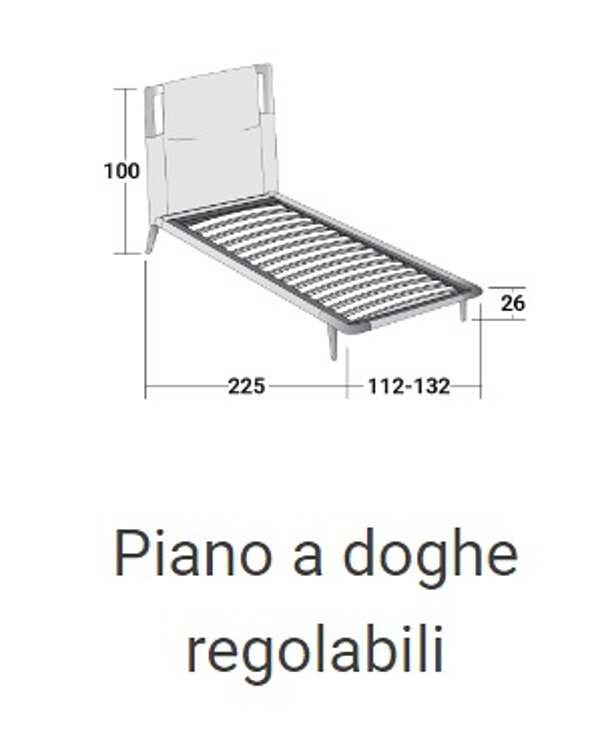 Letto Flou LHG1 fabbrica Flou dall'Italia. Foto №5