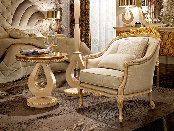 Poltrona in velluto con braccioli A.R. Arredamenti Harmony 337 fabbrica A.R.ARREDAMENTI SRL dall'Italia. Foto №4