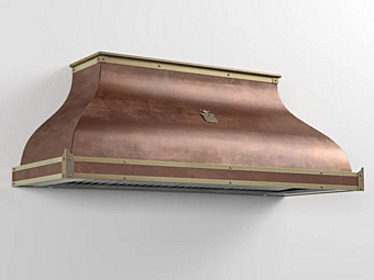 Cappa da cucina in rame a parete con illuminazione integrata Officine Gullo CPP004 CPP004 fabbrica Officine Gullo dall'Italia