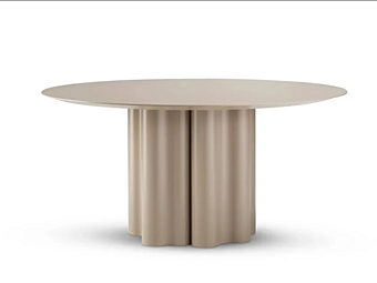 Tavolo rotondo con base in poliuretano e piano in MDF lucido Teatro Magico Saba