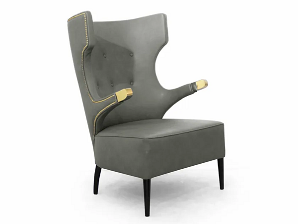 Poltrona in pelle imbottita con braccioli Sika BRABBU fabbrica BRABBU dall'Italia. Foto №9