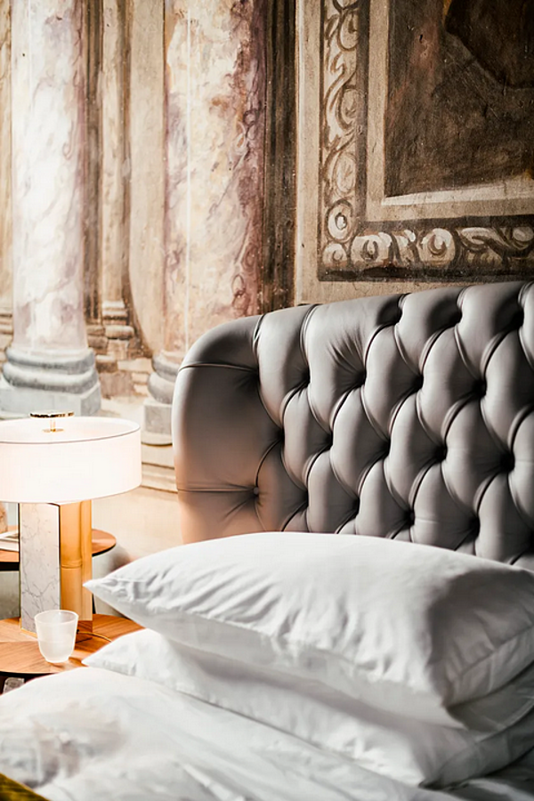 Letto in pelle con testata trapuntata Black Tie Savoi SAV180H, SAV200H fabbrica Black Tie dall'Italia. Foto №5