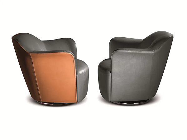 Poltrona con braccioli in pelle conciata Aida Poltrona Frau fabbrica POLTRONA FRAU dall'Italia. Foto №4