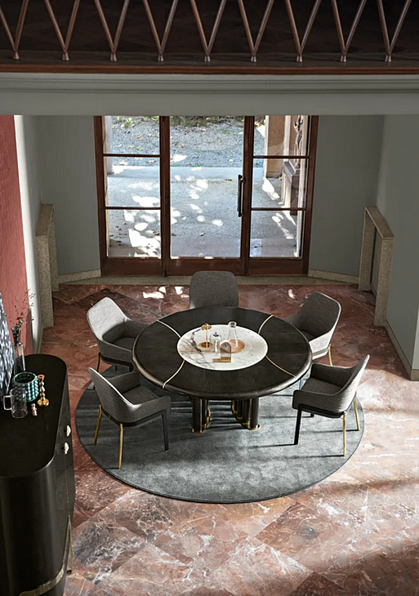 Tavolo da pranzo rotondo in legno OLIVER OPERA CONTEMPORARY 46017/18F fabbrica OPERA CONTEMPORARY dall'Italia. Foto №2