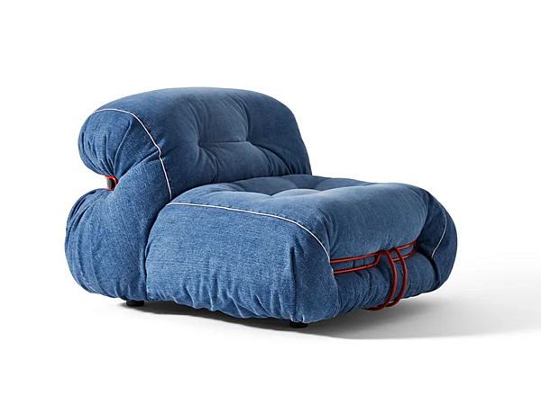 Poltrona in tessuto denim Soriana CASSINA fabbrica CASSINA dall'Italia. Foto №5