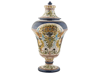 Vaso in ceramica fatto a mano Armi L_Antica Deruta AR/1048/50