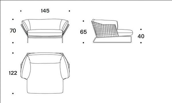 Letto da giardino in tessuto tecnico New York Soleil Saba fabbrica SABA dall'Italia. Foto №5