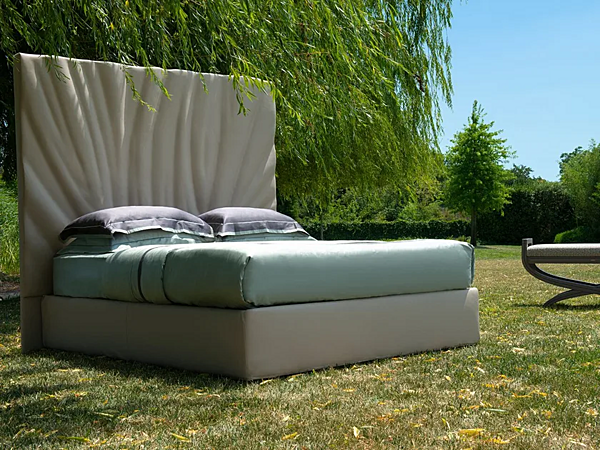 Letto matrimoniale in pelle con testiera imbottita Savio Firmino 3668 fabbrica SAVIO FIRMINO dall'Italia. Foto №4