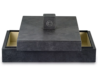 Scatola portaoggetti in nabuk CPRN HOMOOD AC422 AC422 fabbrica CPRN HOMOOD dall'Italia