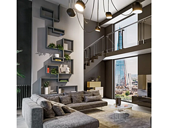 Libreria modulare in legno LAGO Lagolinea 1288 fabbrica LAGO dall'Italia