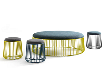 Panchina da giardino in acciaio inox con cuscino integrato Bruce BertO fabbrica BertO dall'Italia