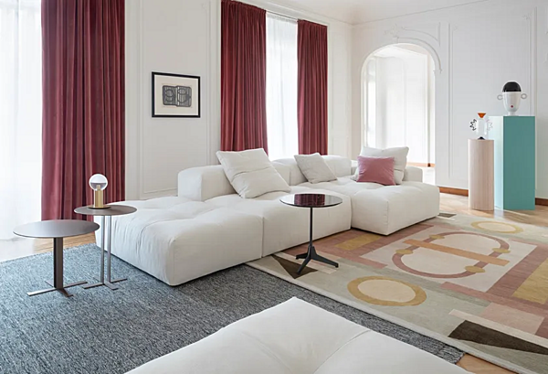 Divano angolare in tessuto con fodera removibile Pixel Saba fabbrica SABA dall'Italia. Foto №16