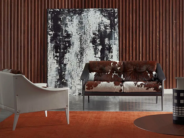 Poltrona con braccioli in pelle di cavallo Dezza fabbrica POLTRONA FRAU dall'Italia. Foto №4